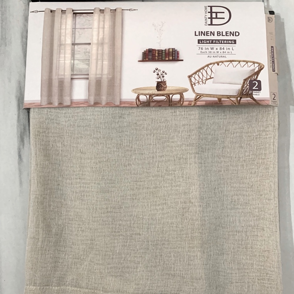 Two Grommet window curtains
